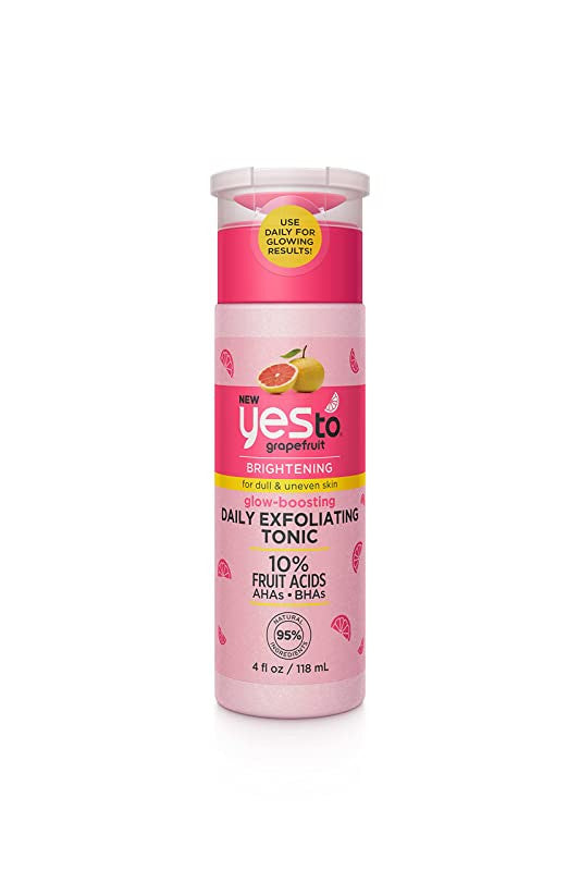 Yes To, Tónico líquido exfoliante que potencia el brillo para una piel retexturizada y más brillante, paquete cuádruple de 4 fl oz Embalaje Deteriorado For Cheap