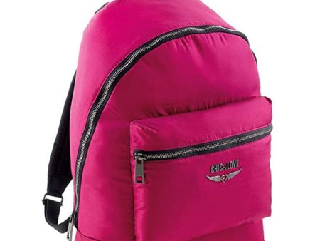 Chic & Love - Mochila Doble Compartimento con Cierre Cremallera, Compartimento Portátil, Cristal de Swaroski, color Morado, 17 L Hot on Sale