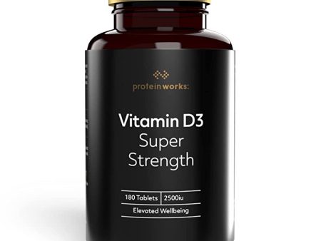 Protein Works - Vitamin D3 Suplemento Tabletas 2500 UI - Soporte del sistema inmunitario - Fácil de tragar - Suministro de 6 meses - Vegetariano - 180 tabletas Online Sale