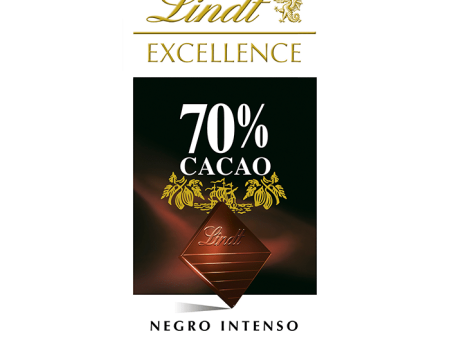 Tableta de chocolate negro Lindt Excellence 70% Cacao - 100 g Embalaje Deteriorado For Sale